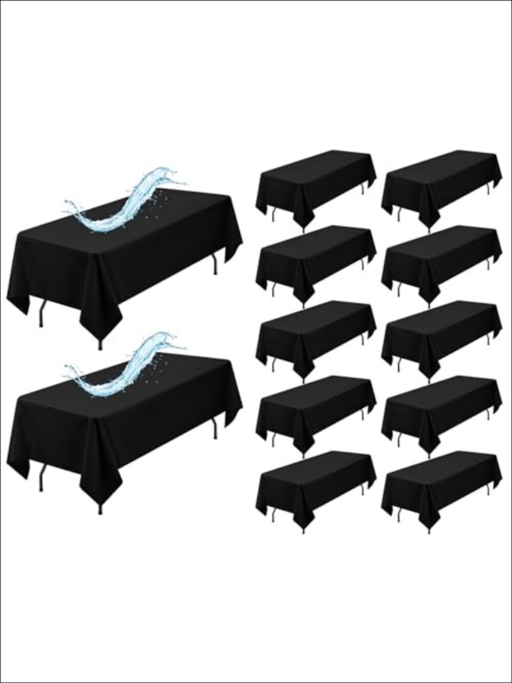 Waterproof Polyester Tablecloths 60 x 102 Rectangular Dining Party